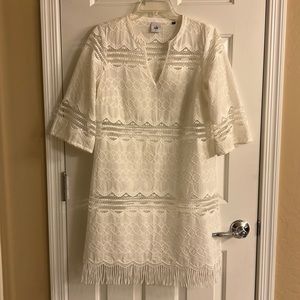 Swim cover up. White cotton